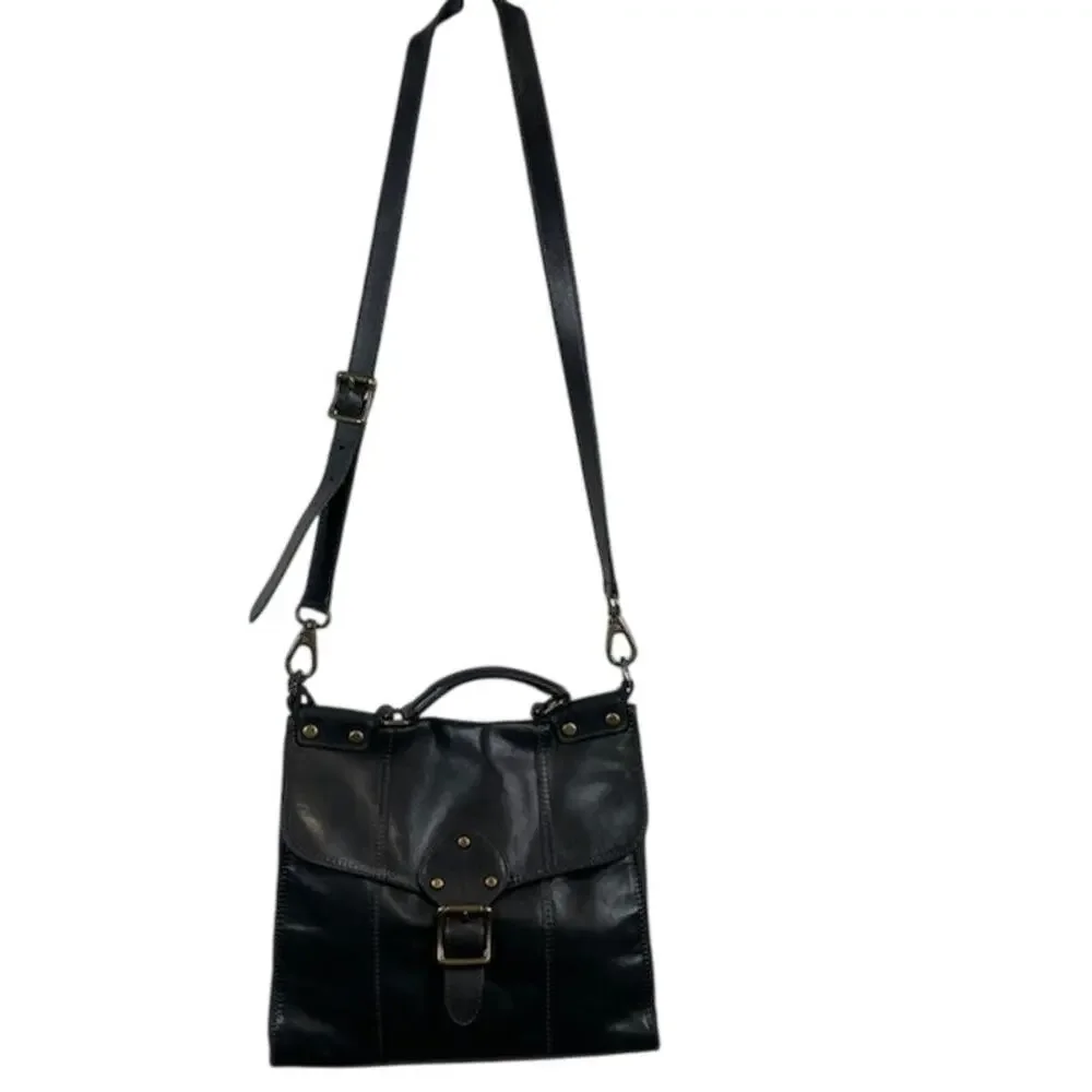 Fossil VTG Revival Flap, Black Leather Crossbody Bag - Picture 2 of 11